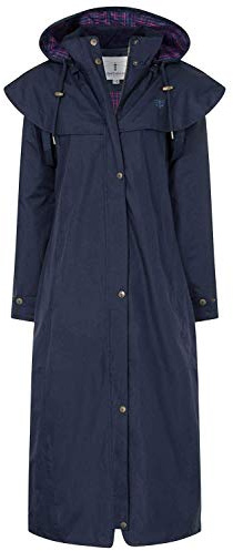 LightHouse Outback Women's Full-Length Waterproof Raincoat - Lightweight, Durable, Stylish - Perfect for Outdoor Adventures - Nightshade - 14