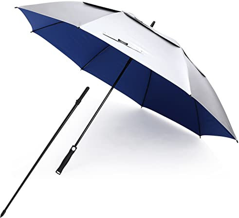 G4Free Sonnenschirm Groß Belüfteter UV-Golf-/Strandschirm 68 Zoll/172 CM Doppelte Überdachung Automatisches Öffnen Extragroß Winddicht Sonnenschirm Strand Reise