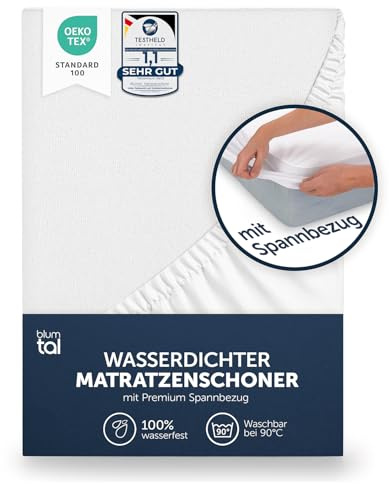 Blumtal Protector de Colchón Rizo Impermeable 150 x 190/200cm - Certificación Oeko-Tex, Cubre Colchón de Algodón Transpirable y Antiácaros, con Elásticos en Todo el Contorno