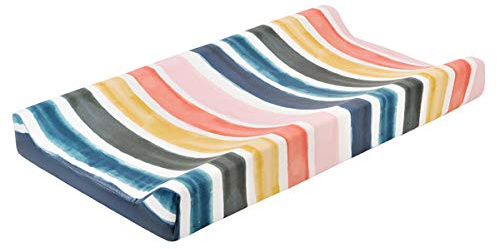 SH-RuiDu Changing Pad Cover, Super Soft Breathable Floral Changing Table Sheet Infant Changing mat Cover for Baby Boys Girls (Rainbow Stripe)