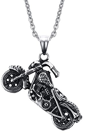 HCMA Mann Vintage Gothic Ghost Rider Anhänger Titan Stahl Motorrad Motorrad Anhänger Halskette Schmuck Geschenke