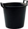 OptiProducts 5 x 50 Litre Heavy Duty Large Plastic Plant Pots Planter with Handles Outdoor Garden Tree Planters Containers