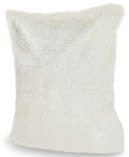 Green Bean XXL-Sitzsack Fellotpik mit Füllmaterial (EPS Perlen - 380 Liter) - Indoor Maße ca 180 x 140 cm - Bean Bag Sitzkissen Sitzpuff Sitzsessel Bodenkissen Lounge Creme