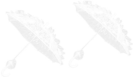 SOIMISS 2 Stück Spitzenschirme Für Bühnenauftritte Makramee Retro Brautschirm Prinzessinnen Regenschirm Schwarze Regenschirme Für Regenprinzessin Kostüme Hochzeit