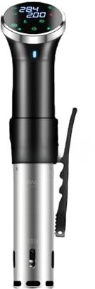 bjlysk WiFi Sous Vide Cooker SJ-S015W, máquina de inmersión térmica de 1100 W, circuladores de circulación de agua 3D, calefacción con aplicación preestablecida y recetas de máquina, bajo aspiradora,