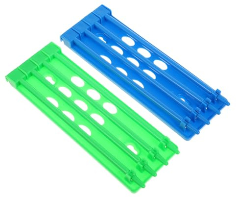 Happyyami Support à Volaille Organisateur De Bagues pour Pigeons en Plastique, Lot De 2 Pièces Bleu Et Vert, Porte-bagues Suspendu pour Usage Domestique, Amateur De Pigeons Voyageurs