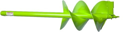 WERHE Tarière pour foreuse ⌀ 200 mm, 80cm de long - Tarière de puits à simple bobinage - Plantation d'arbres, tarière, piquet, passage - Outil de creusement avec lames en carbure de tungstène