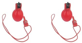 HKWFKAWA 2 silbatos manuales de mano para entrenamiento de baloncesto, senderismo, camping, rojo, 6,7 x 12,8 cm