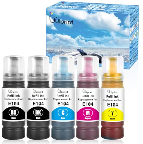 Uiprint 104 Inchiostro Multipack Compatibile con Epson 104 Flaconi