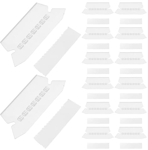 Baluue Lot de 100 Onglets de Classement Transparents 30x77 Mm pour Dossiers Suspendus, Étiquettes D'indexation Solide pour Bureau, Organisation Rapide des Fichiers et Classement