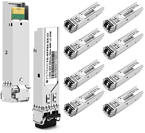 OPSTRAN 1000BASE-SX SFP Optical Transceiver Module Compatible with Cisco GLC-SX-MMD GLC-SX-MM SFP-GE-S GLC-SX-MM-RGD 850nm 550m DDM Duplex LC MMF 10pcs/Pack