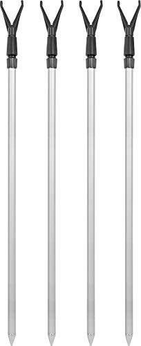 normani 4er Set Ruten Ständer 60-110 cm Rutenablage Halterung Aluminium höhenverstellbarer Rutenhalter Angelrute Rutenablage Angelständer zum Angeln Angelrute Farbe Schwarz