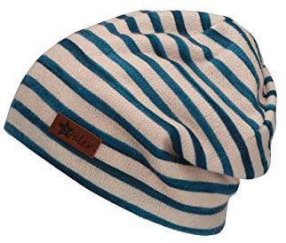 Sterntaler Baby Jungen Slouch-Beanie Streifen Mütze - Kinderbeanie Gefüttert Mit Baumwoll Fleece - Natur, 49