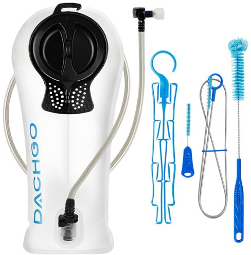 Dachgo Hydration Bladder with 4 in 1 Cleaning Kit, 1.5L 2L 3L Water Bladder for Hiking Backpack, BPA-Free & Taste-Free Hydration Water Reservoir, Camping Cycling Running (3L)