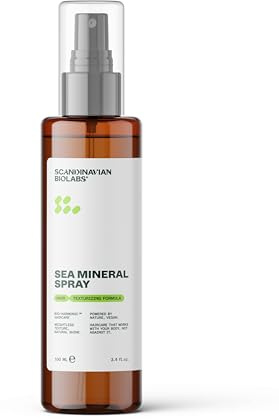 Scandinavian Biolabs Sea Mineral Spray – ajoute du volume naturel, améliore la texture, formule hydratante, protection antioxydante, rinçage facile, préserve l’intégrité du cheveu, 100 ml