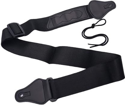 Werownsgso Gitarrengurt, Gitarrengurt mit Steckbarem Plektrum, Verstaubarer Plektrumgurt, geeignet für E-Gitarren und Bässe