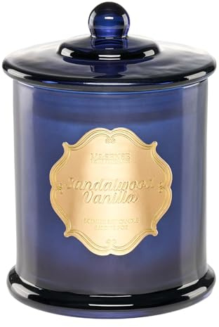 M&SENSE Duftkerze im Glas Sandelholz Vanille Kerze mit langer Brenndauer über 60 Stunden Sojawachskerze als Heim Deko Geschenk für Frauen