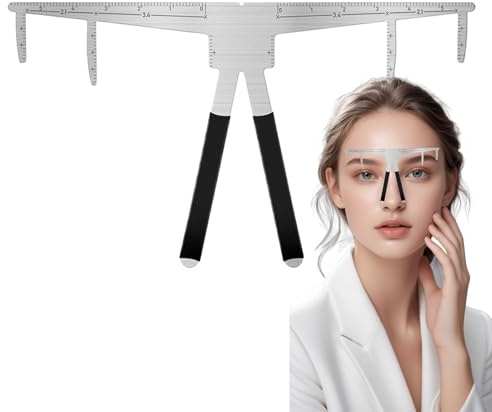 Règle de gabarit pour sourcils – Outil pour sourcils | Outil de positionnement des sourcils résistant, outil de mesure des sourcils professionnel