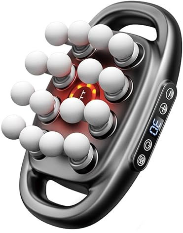 8/16 Köpfe Massagepistole Tiefengewebe, 3 Modi 30 Geschwindigkeiten Muskelmassagepistole, Typ-C Aufladen Elektrische Handmassagegeräte, für Home Office Workout Ganzkörper-Muskelmassage (grau-16 Köpfe)