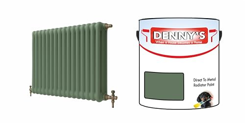 SCOOBYS PAINTS BACK IN THE MIX Direct to Metal Radiator Paint, Heat Resistant, 250ml, Brush-On Application Metallic and solid Colours (Heritage Green)