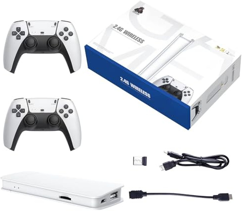 Rétro Game Stick M15, Plus de 40 000 Jeux Pris en Charge 4K Sortie Contrôleur sans Fil Console de Jeu Plug - and - Play, TV projecteur d'ordinateur Home Party Console de Jeu portable-128G