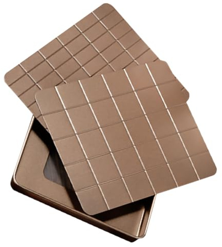 SILENRADAWN Nonstick Metal Nougat Mold Set with Grating Board Handmade Baking Pan for Pastry and Candy Making for Home Bakery and Festival Use