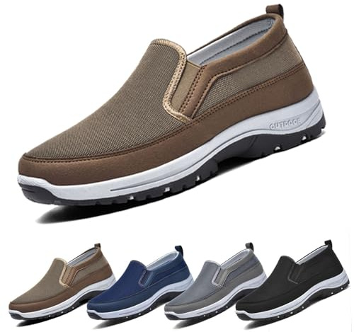 COITROZR Chaussures OrthopéDiques Homme,Chaussures Homme sans Lacets Baskets De RandonnéE en Plein Air LéGèRes Et Respirantes avec Soutien De La VoûTe Plantaire