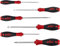Wiha Schraubendreher Set SoftFinish® (07153) 6 tlg. I Schraubenzieher Satz für Alltag, Handwerk, Industrie I Schlitz/Kreuz