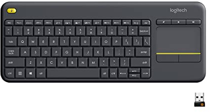 Logitech K400 Plus Tastatur RF Wireless QWERTY Schwarz - Tastaturen (Mini, Kabellos, RF Wireless, QWERTY, Schwarz)
