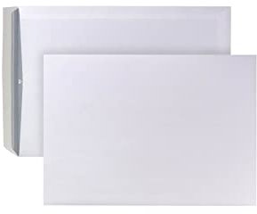 POSTHORN Versandtasche B4 (250 Stück), haftklebende Versandtaschen ohne Fenster, weiße Versandtaschen mit grauem Innendruck für Sichtschutz, 353 x 250 mm, 120g/m²