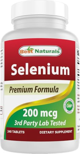 Best Naturals Selenium 200 mcg Supplement, 240 Count