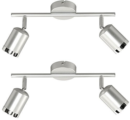 Wofi 2er Set 8 Watt LED Decken Wand Balken Spots Strahler beweglich Leuchte Lampe Alu ACTION