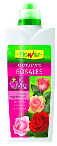 Flower - Fertilizante Líquido para Rosales 1000 ml | Desarrollo y Floración Abundante | Con Magnesio | NPK Equilibrado, 10.5x6.2x28.5 cm, Abono Líquido