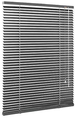 Ventanara® Jalousie Aluminium Rollo Plissee Schalusie Jalousette Türrollo Rolladen viele Größen (180 x 160 cm, Grau matt)