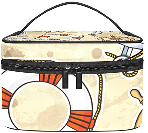 Anchor Rudder Lifebuoy Compass Makeup Bag Toiletry Bag Portable Cosmetic Pouch Travel Organizer for Women