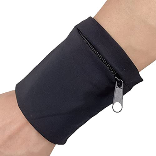 Boshiho Unisex Handgelenktasche Wristband mit Reißverschluss Wendbar Wrist Wallet Handgelenk Geldbörse Herren Münzbörsenfür Outdoor und Indoor Sport