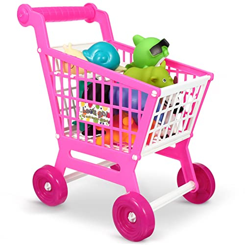 Toyvian Chariot de courses pour enfants, mini chariot de supermarché, jouet éducatif pour enfants