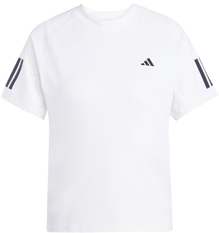 adidas Donna Club 3 Stripe Tennis Climacool T-Shirt, White, S