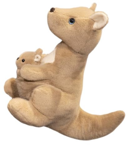 VICASKY Känguru- große Kuscheltiere ausgestopftes Tierspielzeug Tiere Plüsch tierische Plüschpuppen Plüschtiere Spielzeugtier tierischer Plüsch Tier Stofftier PP Baumwolle Khaki