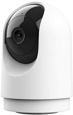 Trust IPCAM-2700 Camera de Surveillance 360° Intérieure avec Vision Nocturne, Sirène et Microphone Intégrés, Détection Humaine, Camera WiFi avec Application, Maison Connectée, Blanc