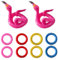 Pool Party Decorations, 2 Sets Inflatable Flamingo Ring Toss Game, Pass The Parcel Game, Summer Pool Supplies, Hawaiian Theme Party Accessories, Family Fun Activities