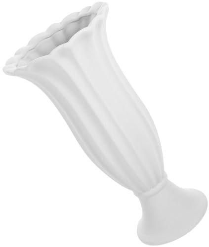 BUTIFULSIC Jarrón Columna Resistente de Blanco en Cementerio de Cerámica la de Intemperie Diseño Romana para Flores Tumbas y Funerarios