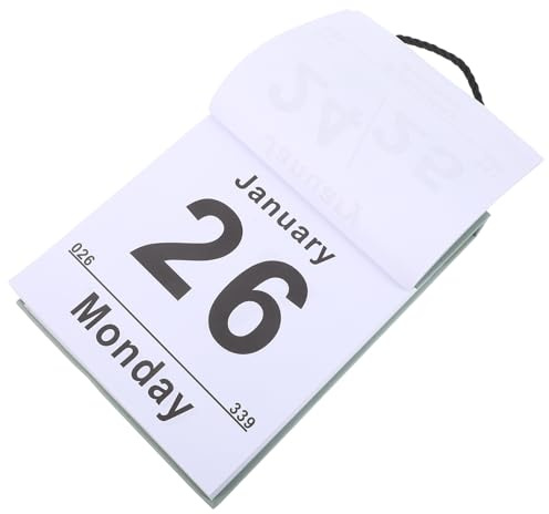 ROMISBABA Calendario da Parete 2026 a Strappo Giornaliero Caratteri Grandi Planner Verticale Portatile per Ufficio e Studio Calendario per Monitoraggio Attività e Anniversari Adatto a