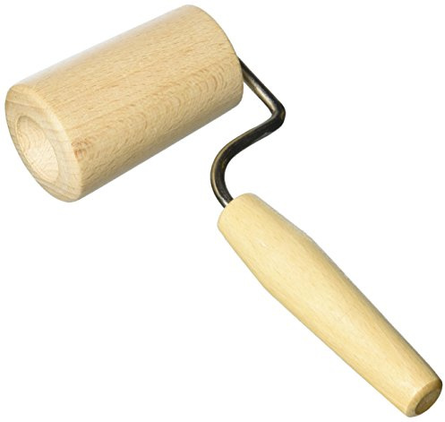 Kesper Konisch geformter Teigroller aus Buchenholz, zum Zubereiten von Teigen von Kuchen, Keksen und Torten, Maße: 16 x 7,2 x 4 cm, 69377