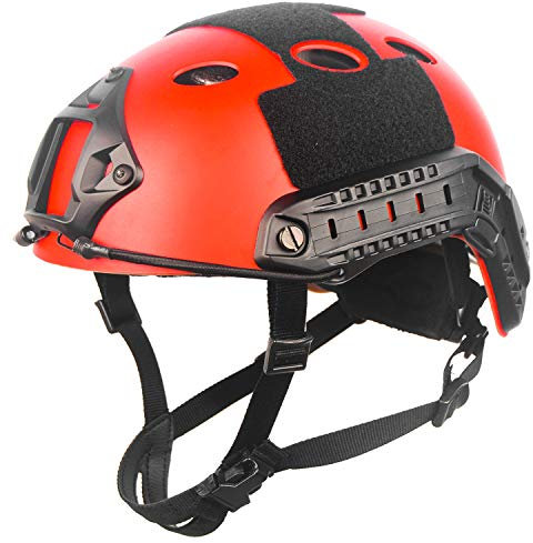 LOOGU Airsoft Helm Typ Fast PJ Taktischer Helm Militär Ops Core Schutzhelm mit Kopftuch Sturzhelm für Freizeit Outdoor Paintball Tactical Top Helmet