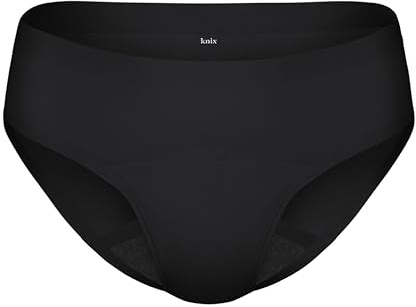 KNIX Super Leakproof Bikini - Period Underwear for Women - Machine Washable, Reusable - Black, Small (1 Pack)