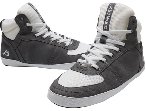 sleeco – The Indoor Sneaker – REVO-1 Pantofole vegane e di alta qualità in stile Jordan, grigio., 38 EU