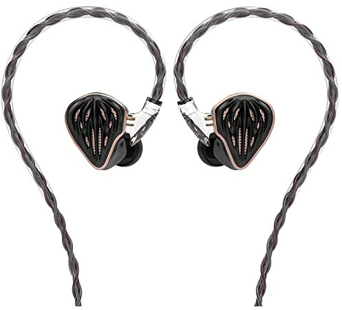 HIDIZS MS5 4BA+1DD Hybrid 5 Units HiFi in-Ear Monitor Earphone, Active Noise Cancelling, Personalized Spatial Audio, Hybrid Banlance Armature Headphones for Smartphones Computer (Black)