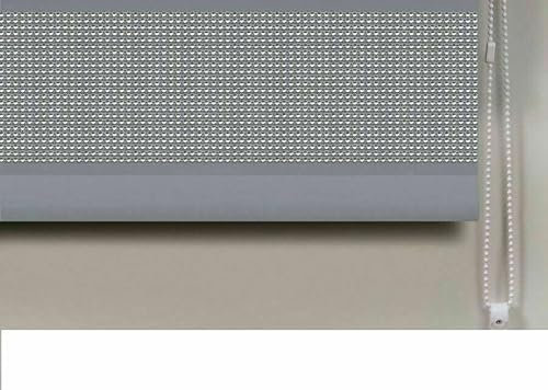 Stylish Diamante Sparkly Trimmable Silver Grey/Light Grey160cm Drop Daylight Window Roller Blinds (180cm x 160cm)