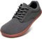 JUEQIBAA Barfußschuhe Herren Barfussschuhe Extra Breite Schuhe Trailrunning Schuhe Männer Fitnessschuhe Laufschuhe Hallenschuhe Sommerschuhe Grau EU 42